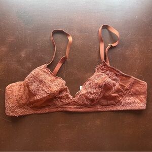 Madewell Rust colored lace bra, unlined, size M